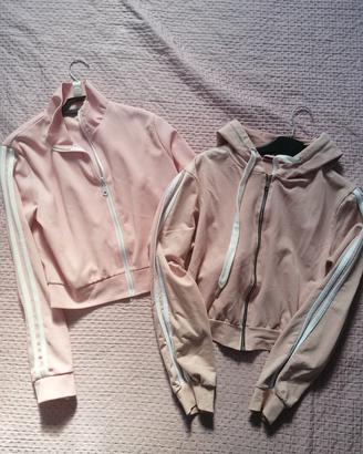 Set 2 felpe sportive rosa da donna 