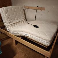 rete motorizzata con materasso in lattice 80x200