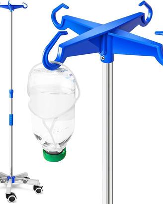 Asta per flebo in acciaio inox.