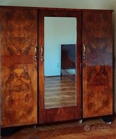 Armadio radica antico 3 ante specchio gatto alieno