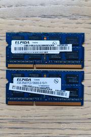 Sodimm ELPIDA 4GB (2x2GB) PC3-10600 DDR3-1333 1,5V