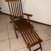 Sdraio chaise longue in acacia