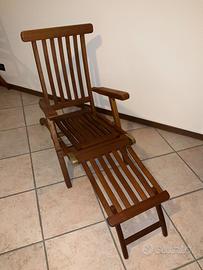 Sdraio chaise longue in acacia