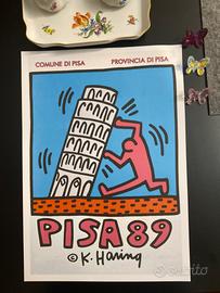Poster stampa keith haring Pisa 89 lusso