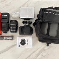 Canon 700D ob. 17-85 IS + flash e borsa canon