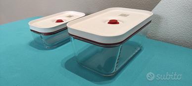 Coppia contenitori sottovuoto in vetro Nuovi