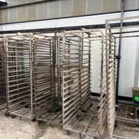 Carrelli inox portateglie per forno rotor