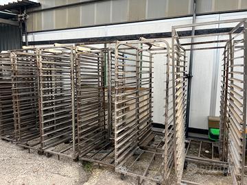 Carrelli inox portateglie per forno rotor