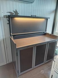 cucina da esterno in alluminio