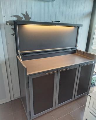 cucina da esterno in alluminio