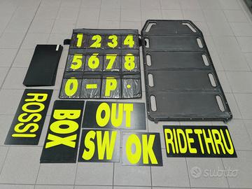 Pitboard tabella segna tempi carbonio Box Paddock