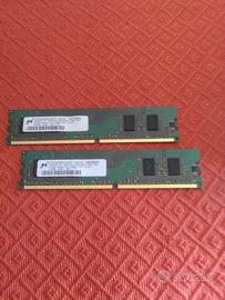 2 Ram per desktop da 512 MB PC2 5300- 667