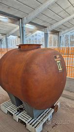 Serbatoio vetroresina cilindrico orizzontale