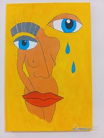 QUADRO MODERNO DIPINTO A MANO SU TELA CM 60x40