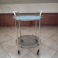 Carrello bar vintage ottone e vetro