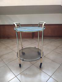 Carrello bar vintage ottone e vetro