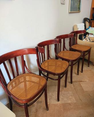sedie thonet in paglia di Vienna