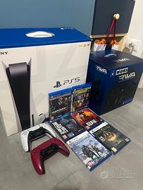 Playstation 5+2Controller+Volante e Pedali+6Giochi