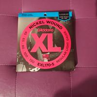 Set 5 Corde D'Addario basso elettrico EXL170-5