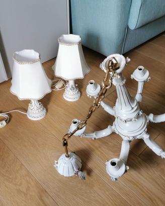 Lampadario e n.2 abatjour