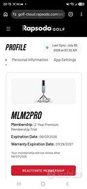 Simulatore Golf RAPSODO MLM2PRO NUOVO