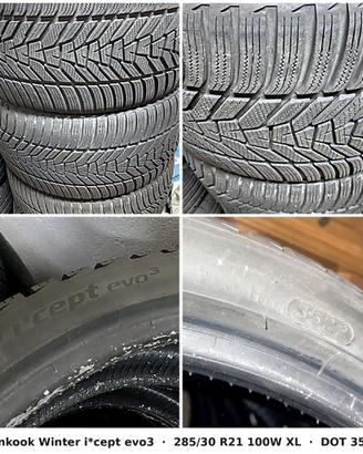 4 gomme invernali 285/30 R21 Hankook Audi RS6 RS7