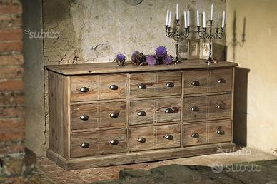 Cassettiera in legno vecchio cod 12000 nuovo