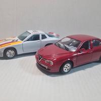 2 automodellini burago Alfa Porsche 