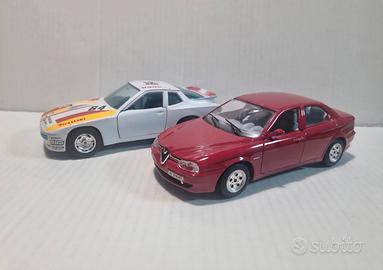 2 automodellini burago Alfa Porsche 