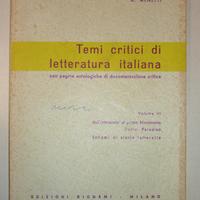 Temi critici di Letteratura Italiana