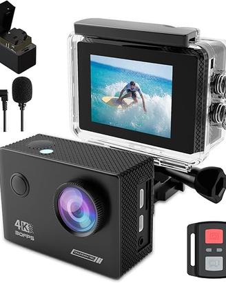 Action Cam 4K 30FPS, 40M Fotocamera Subacquea WiFi