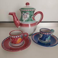 Solimene ceramica Vietri bricco caraffa te' caffè 