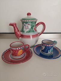 Solimene ceramica Vietri bricco caraffa te' caffè 