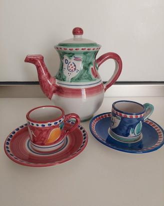 Solimene ceramica Vietri bricco caraffa te' caffè 