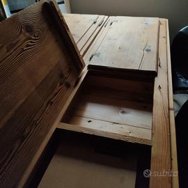 Tavolo/Consolle contenitore artigianale in legno
