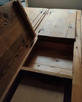 Scrivania / Tavolo contenitore in legno