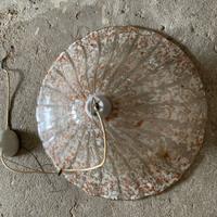 Lampadario a sospensione in vetro serigrafato