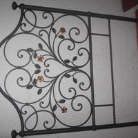 Letto singolo artigianale in ferro battuto