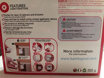 Chiusure Sicurezza Bambini Casa a Chiusura Magneti