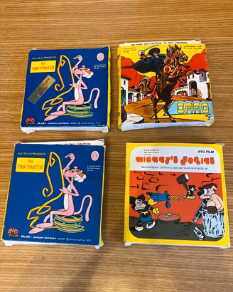 4 FILM BOBINE DA 90 METRI SUPER 8 SONORO A COLORI