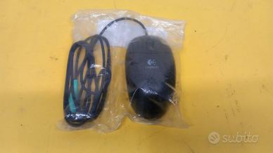 Mouse Logitech PS2 3 tasti con scrolling, NERO, co