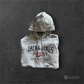 Felpa Jack & Jones Uomo Grigia con Cappuccio