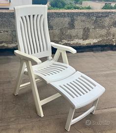 4 poltrone da giardino pieghevoli e reclinabili