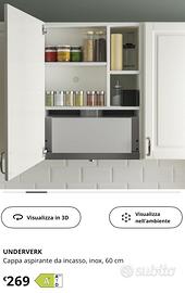 cappa aspirante da incasso inox 60 cm