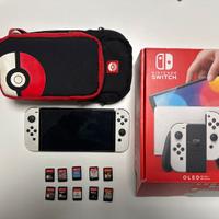 NINTENDO SWITCH OLED CON GIOCHI E CUSTODIA