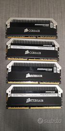 Ram Corsair 4 x 4= 16GB-  2133 Mhz Dominator DDR3