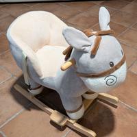 Cavallo a dondolo di peluche - marca Homcom