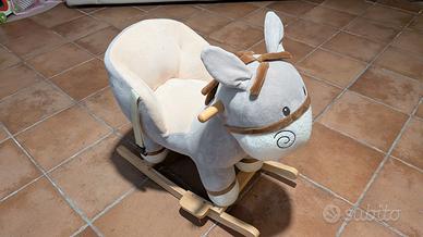 Cavallo a dondolo di peluche - marca Homcom