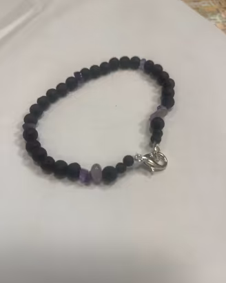 Bracciale unisex pietra lavica