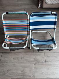 2 spiaggine pieghevoli da mare tot €10